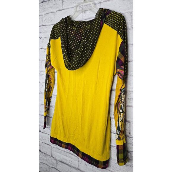 Vintage Anac by Kimi Y2K patchwork wool floral polka dot full zip hoodie Medium. - Picture 5 of 7